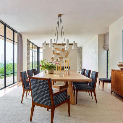 Brass Porcelain Chandelier — Warm Modern Ambiance - LumoTrot