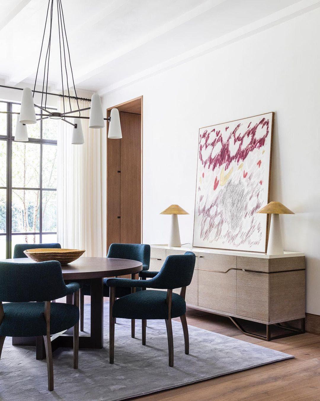 Brass Porcelain Chandelier — Warm Modern Ambiance