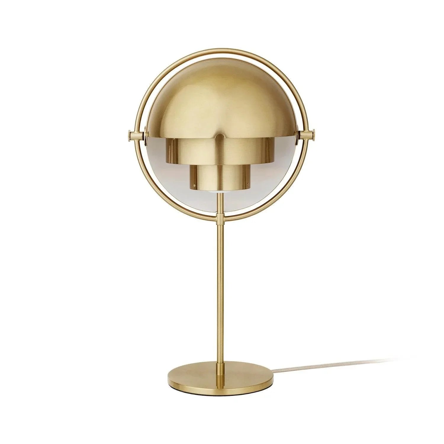 Brass Globe Table Lamp — Mid-Century Modern Ambiance