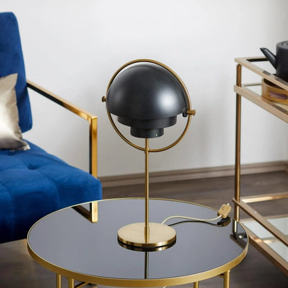 Tiered globe silhouette of the mid-century modern table lamp