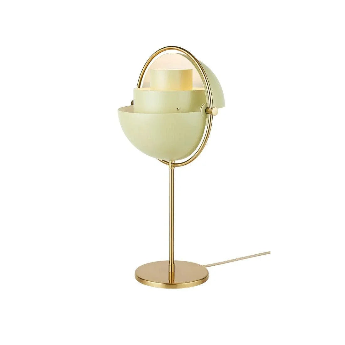 Brass Globe Table Lamp — Mid-Century Modern Ambiance