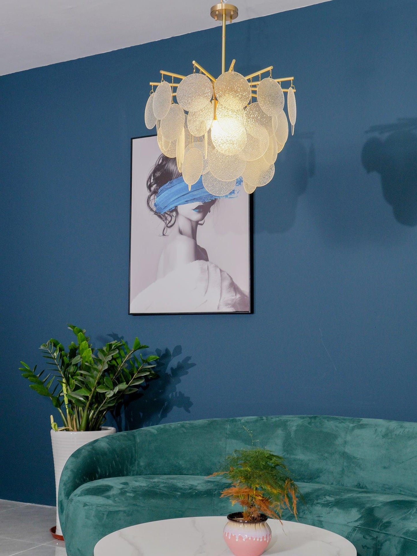Blown Glass Chandelier — Ethereal Cascade - LumoTrot