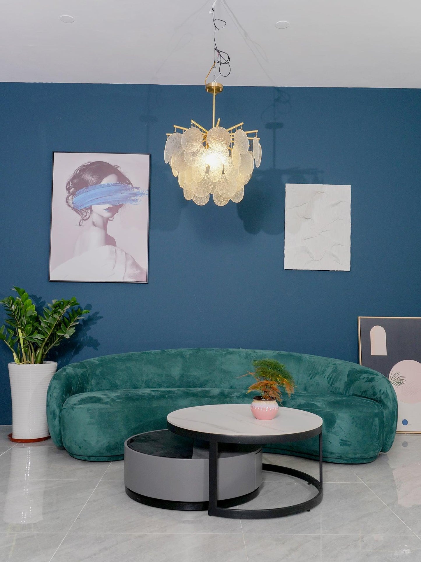 Blown Glass Chandelier — Ethereal Cascade - LumoTrot