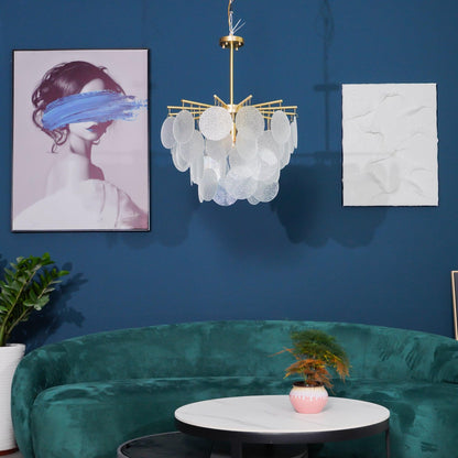Blown Glass Chandelier — Ethereal Cascade - LumoTrot