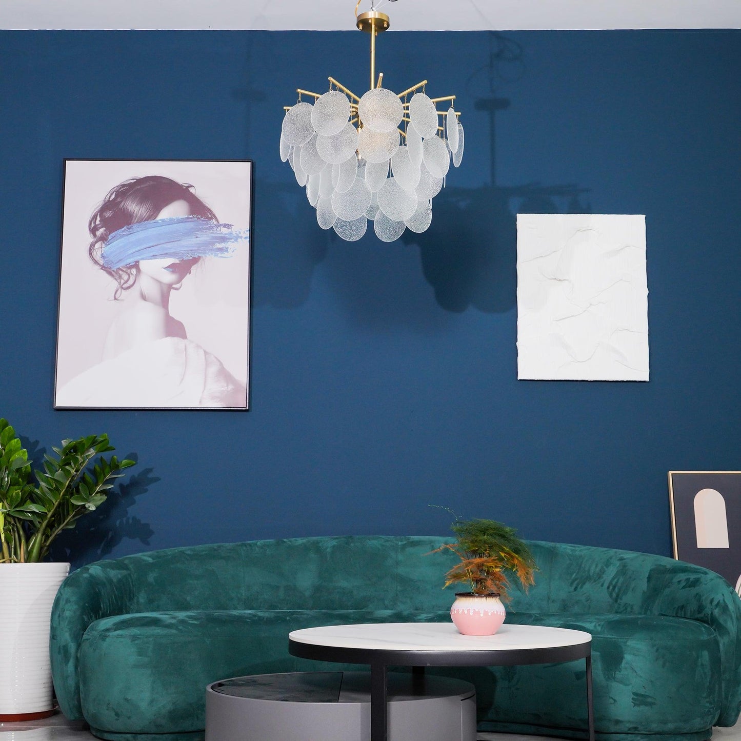 Blown Glass Chandelier — Ethereal Cascade - LumoTrot