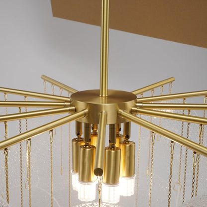 Blown Glass Chandelier — Ethereal Cascade - LumoTrot