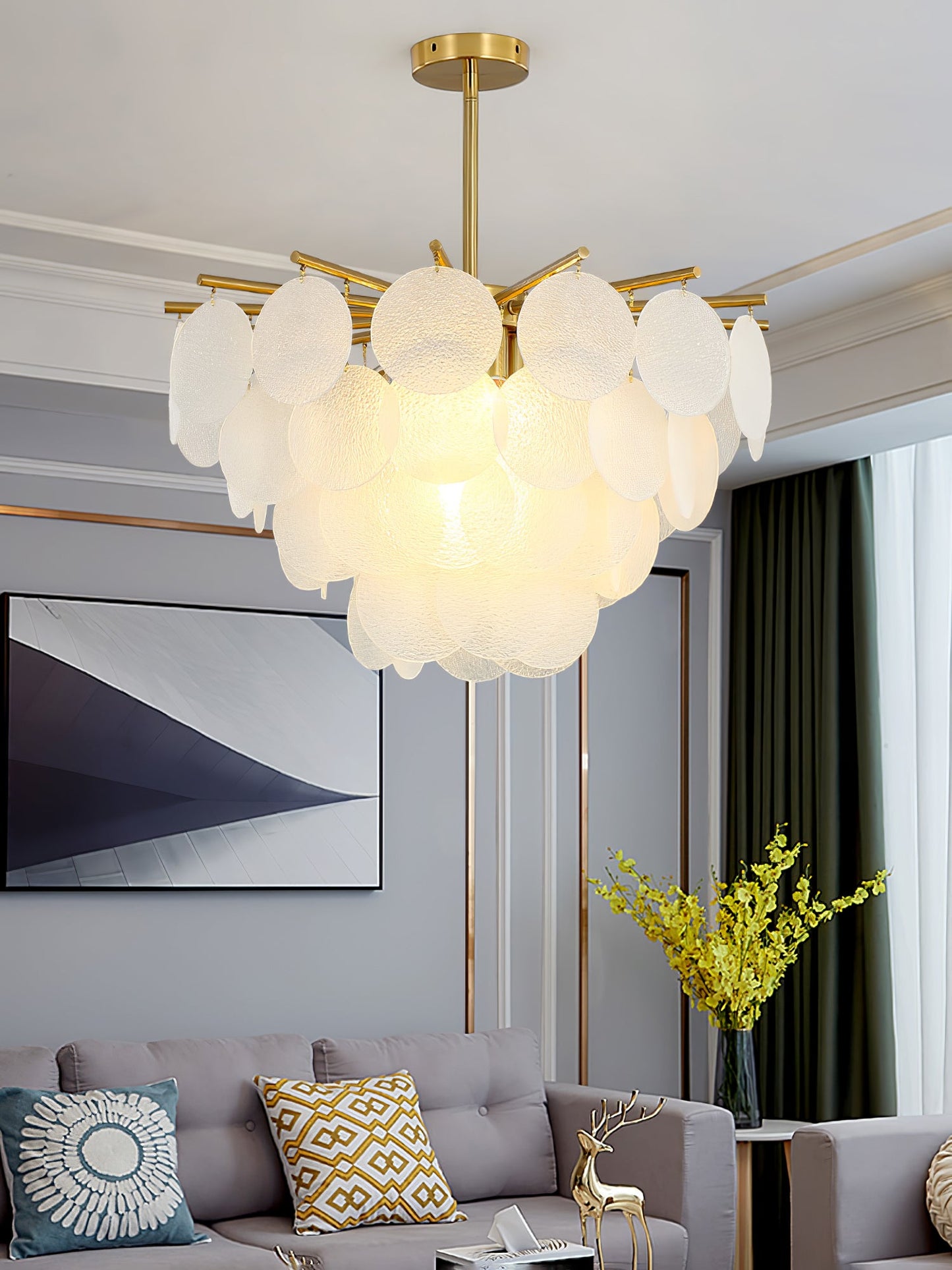 Blown Glass Chandelier — Ethereal Cascade