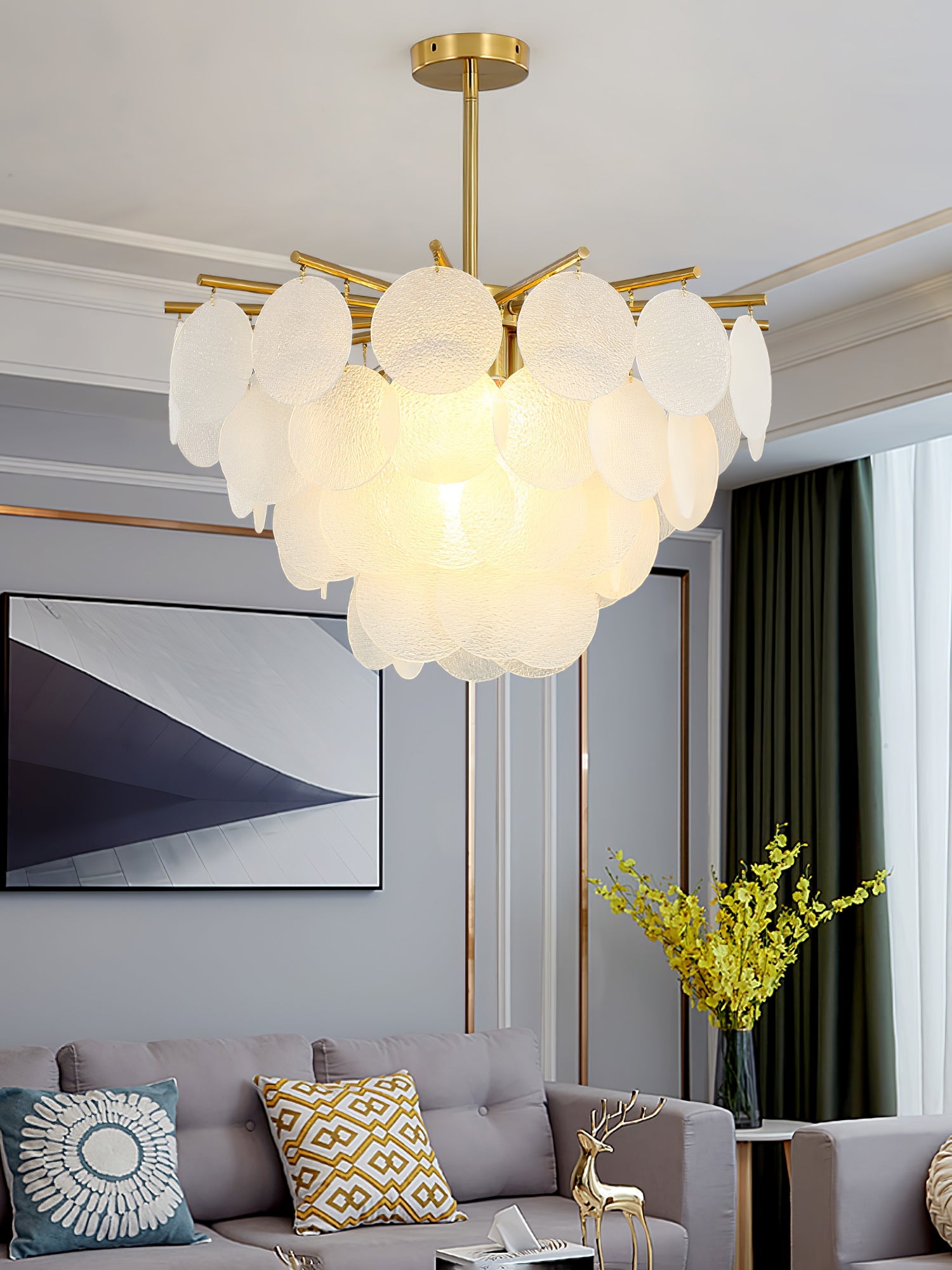 Blown Glass Chandelier — Ethereal Cascade