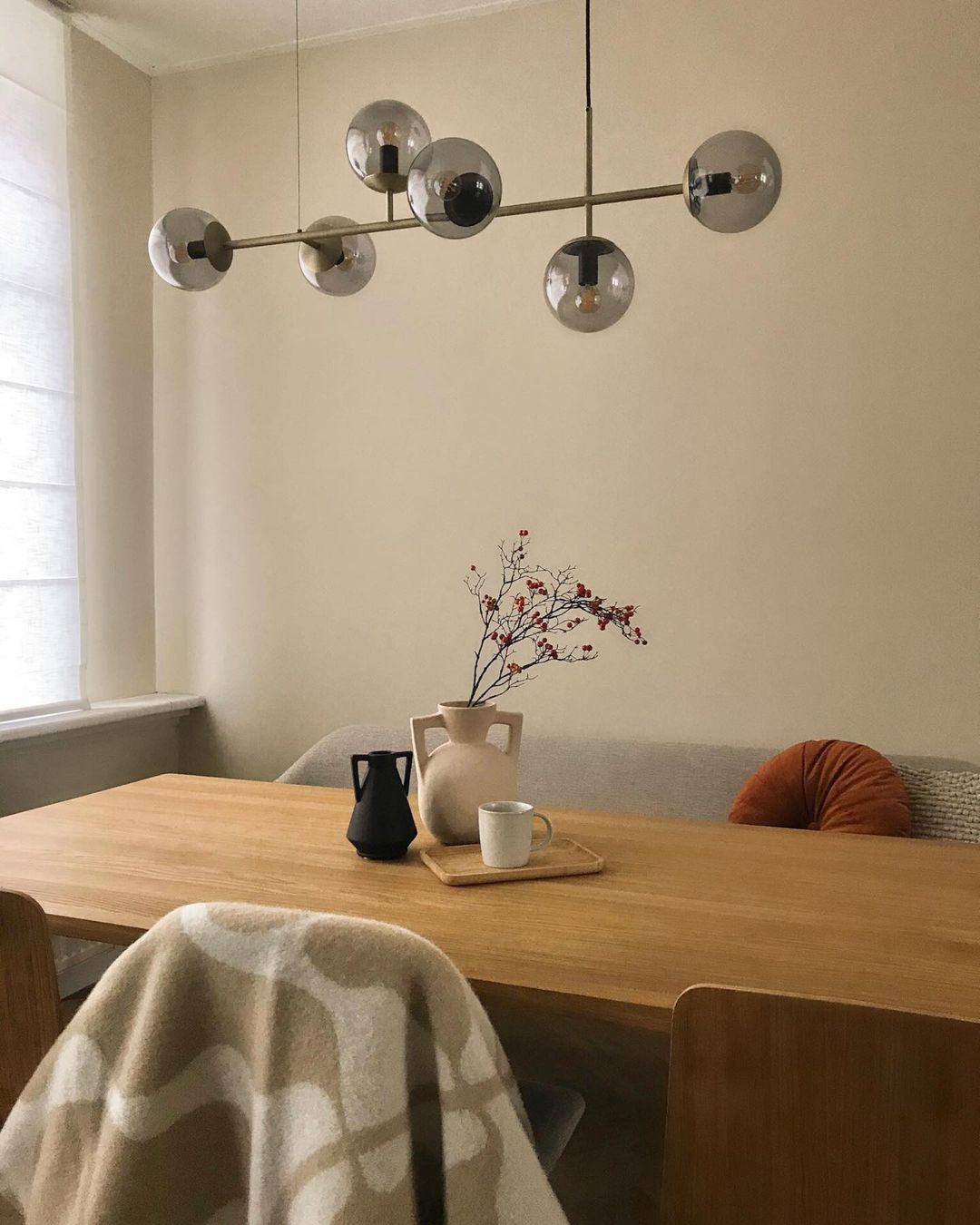 Brass Glass Orb Chandelier — Modern Statement Glow