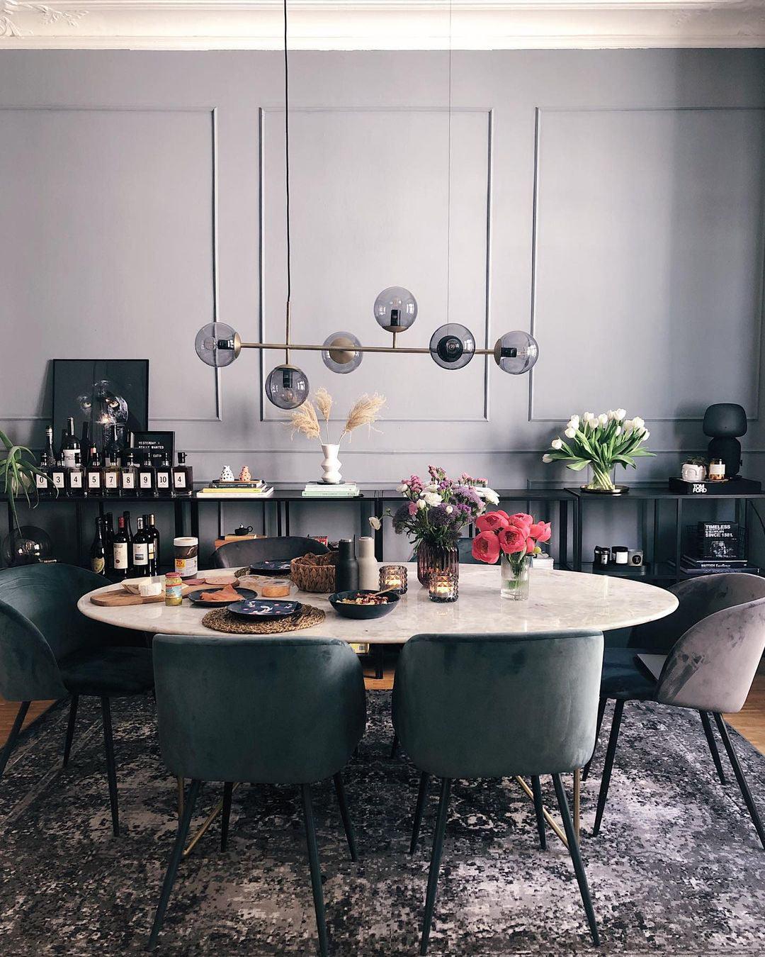 Brass Glass Orb Chandelier — Modern Statement Glow