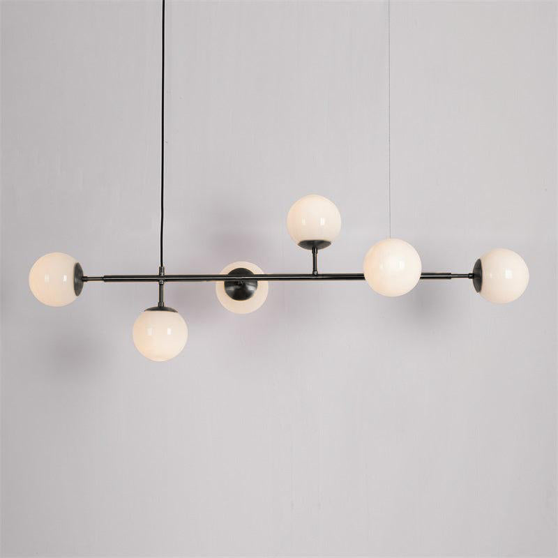Brass Glass Orb Chandelier — Modern Statement Glow