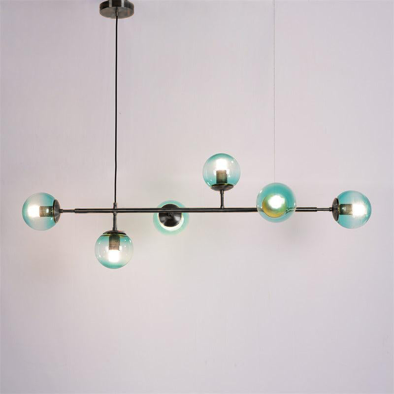 Brass Glass Orb Chandelier — Modern Statement Glow