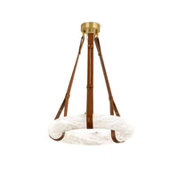 Oslo Alabaster Ring Pendant Light with Brass Accents | Lumotrot