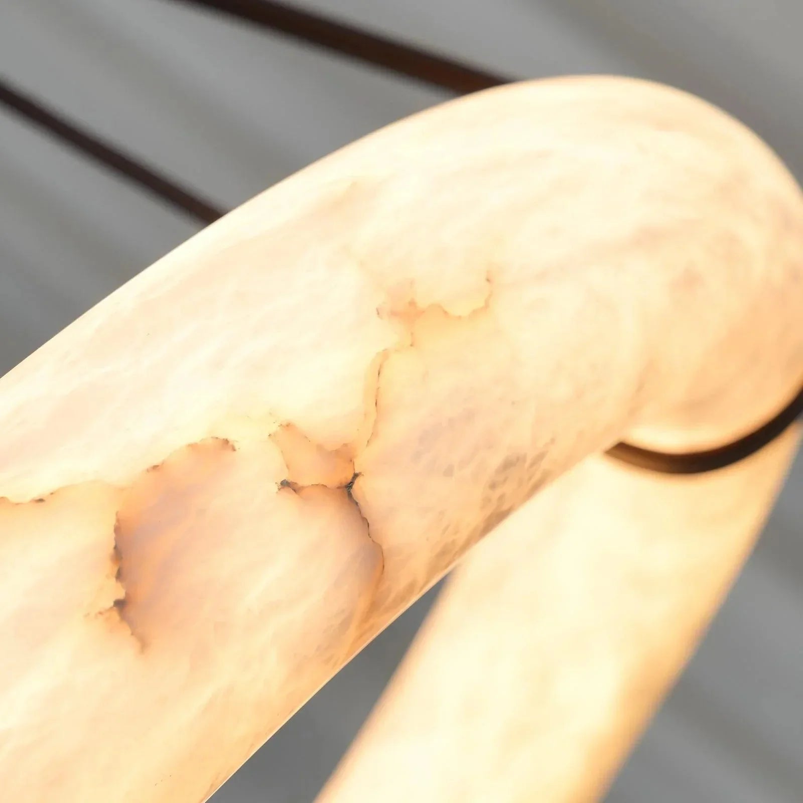 Alabaster Ring Pendant Light — Natural Stone Luminosity - LumoTrot