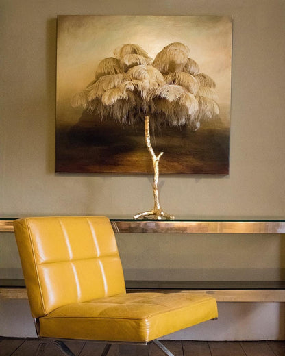 Ostrich Feather Table Lamp — Glamorous Statement Piece - LumoTrot