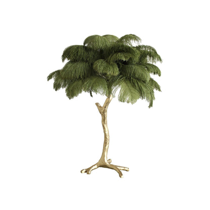 Brass Feather Table Lamp — Glamorous Statement Piece