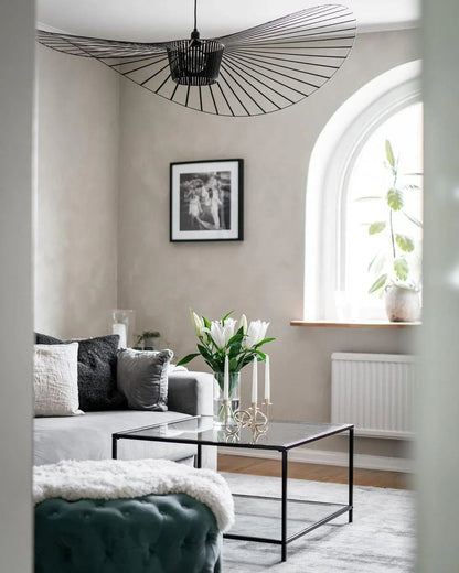 Sculptural Fiberglass Pendant Light — Modern Organic Statement