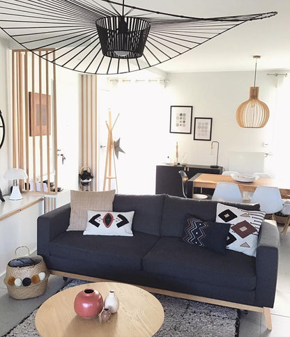Sculptural Fiberglass Pendant Light — Modern Organic Statement