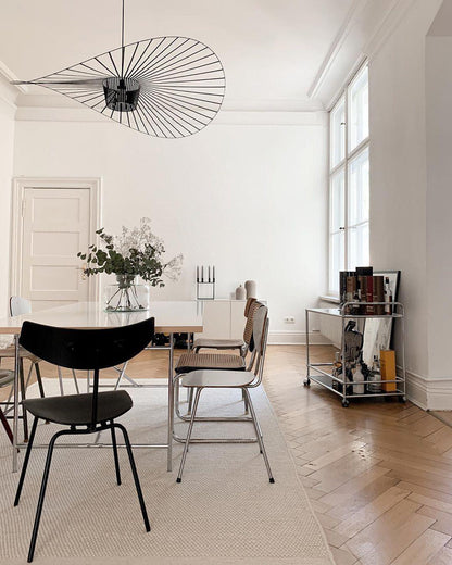 Sculptural Fiberglass Pendant Light — Modern Organic Statement