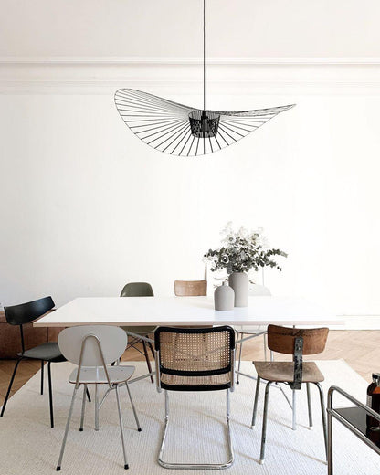 Sculptural Fiberglass Pendant Light — Modern Organic Statement