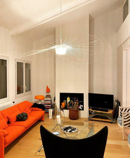 Sculptural Fiberglass Pendant Light — Modern Organic Statement