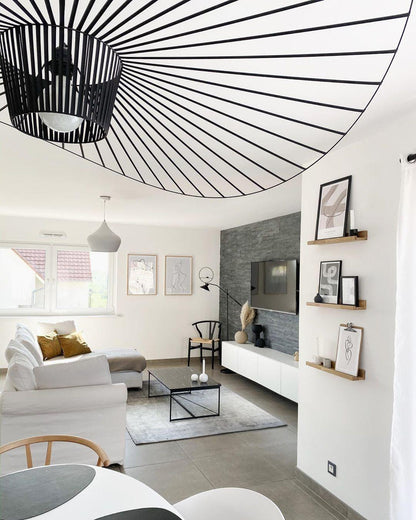 Sculptural Fiberglass Pendant Light — Modern Organic Statement