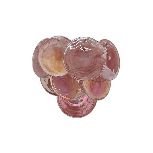 Rose blown glass wall sconce in organic cluster shape Lumotrot