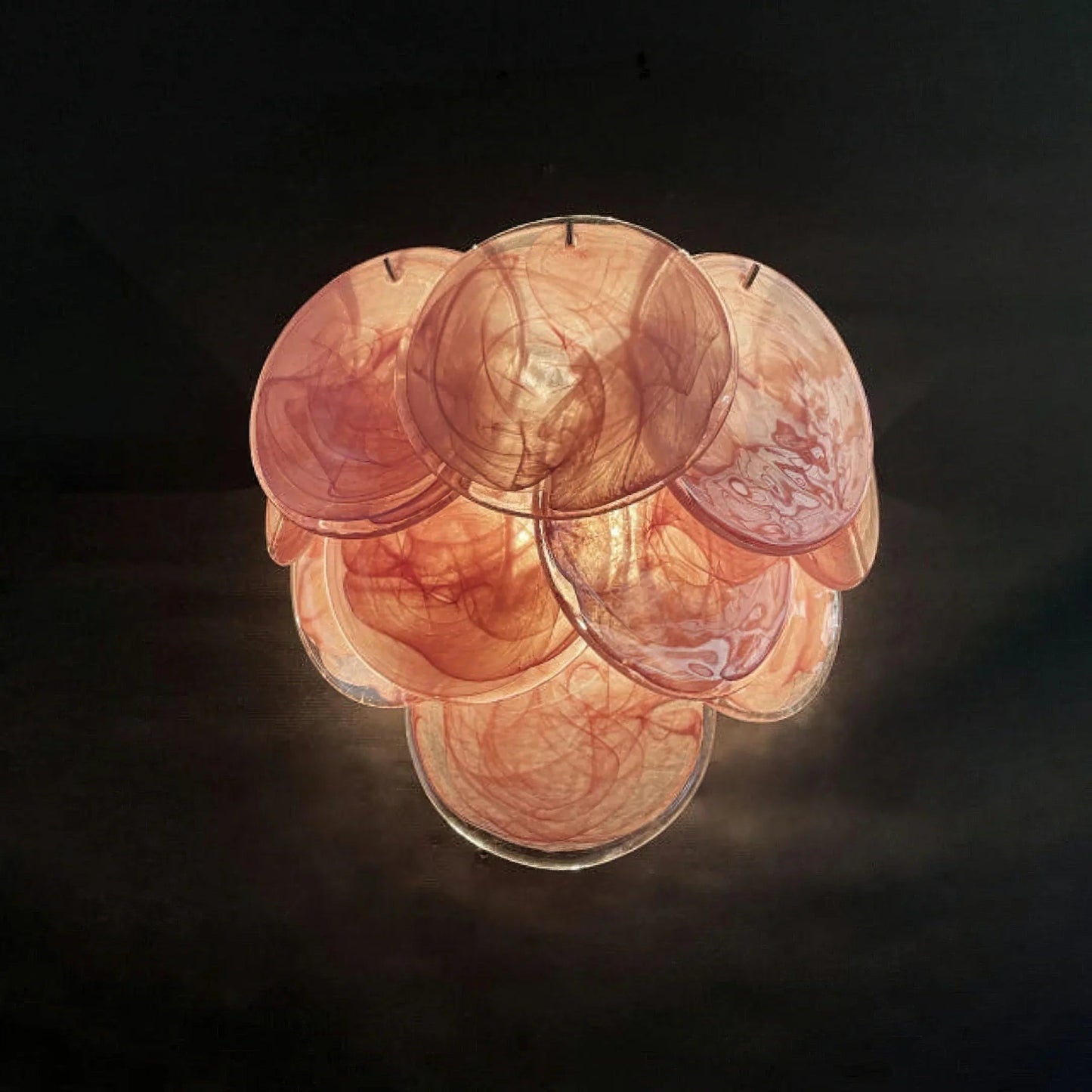 Pink Blown Glass Wall Sconce — Romantic Rose Glow - LumoTrot