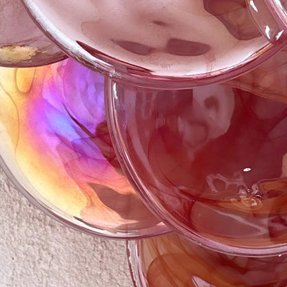 Pink Blown Glass Wall Sconce — Romantic Rose Glow - LumoTrot