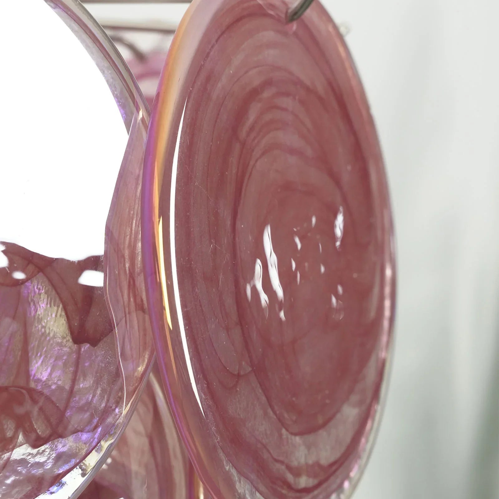 Blown Glass Sconce — Romantic Rose Glow