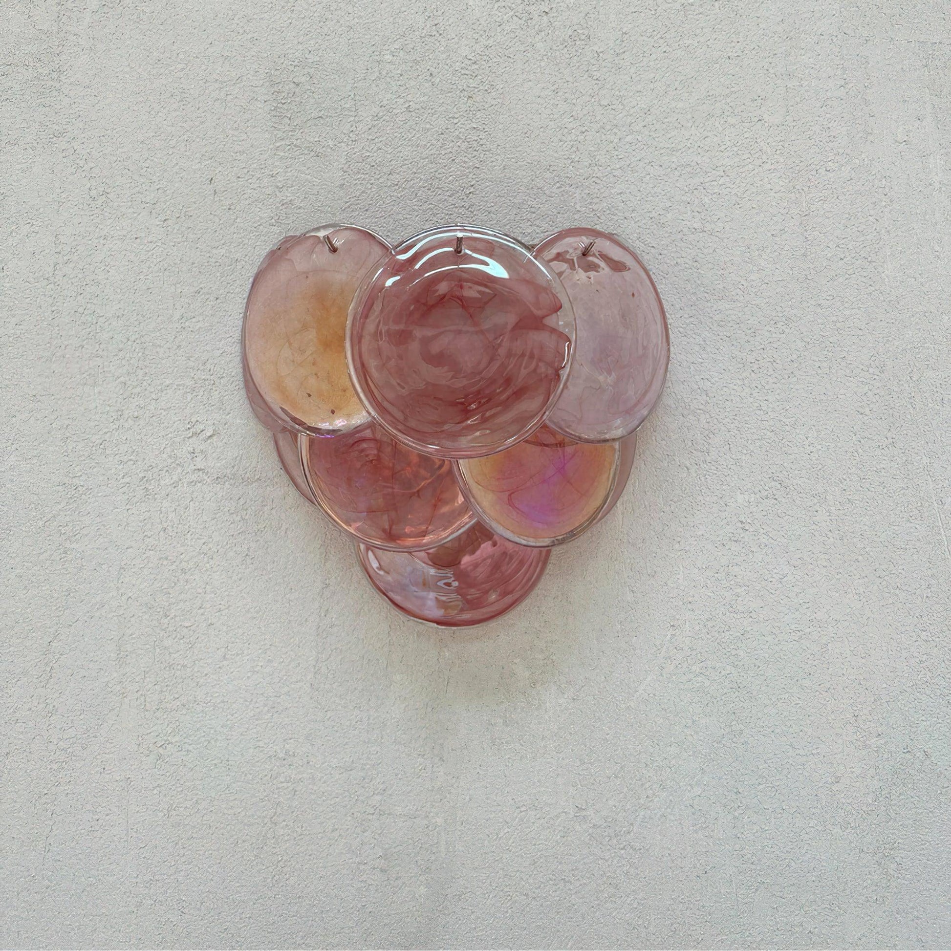 Blown Glass Sconce — Romantic Rose Glow