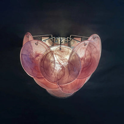 Pink Blown Glass Wall Sconce — Romantic Rose Glow - LumoTrot