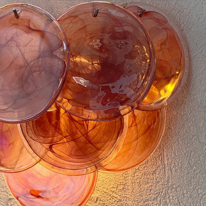 Pink Blown Glass Wall Sconce — Romantic Rose Glow - LumoTrot