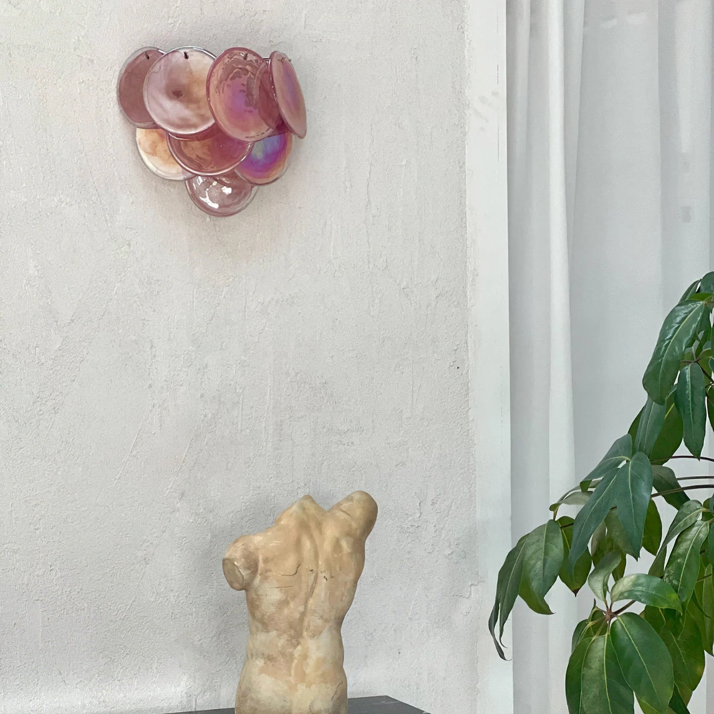 Pink Blown Glass Wall Sconce — Romantic Rose Glow - LumoTrot