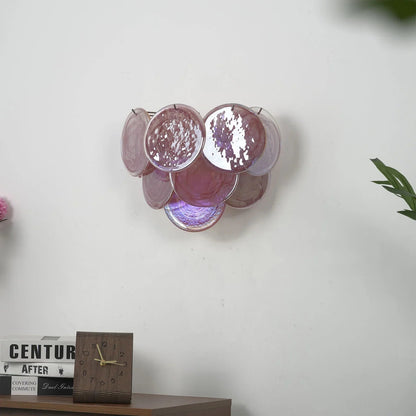 Pink Blown Glass Wall Sconce — Romantic Rose Glow - LumoTrot