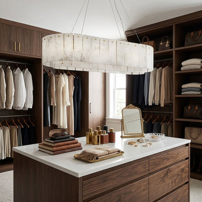 Alabaster Chandelier — Organic Warm Ambiance - LumoTrot