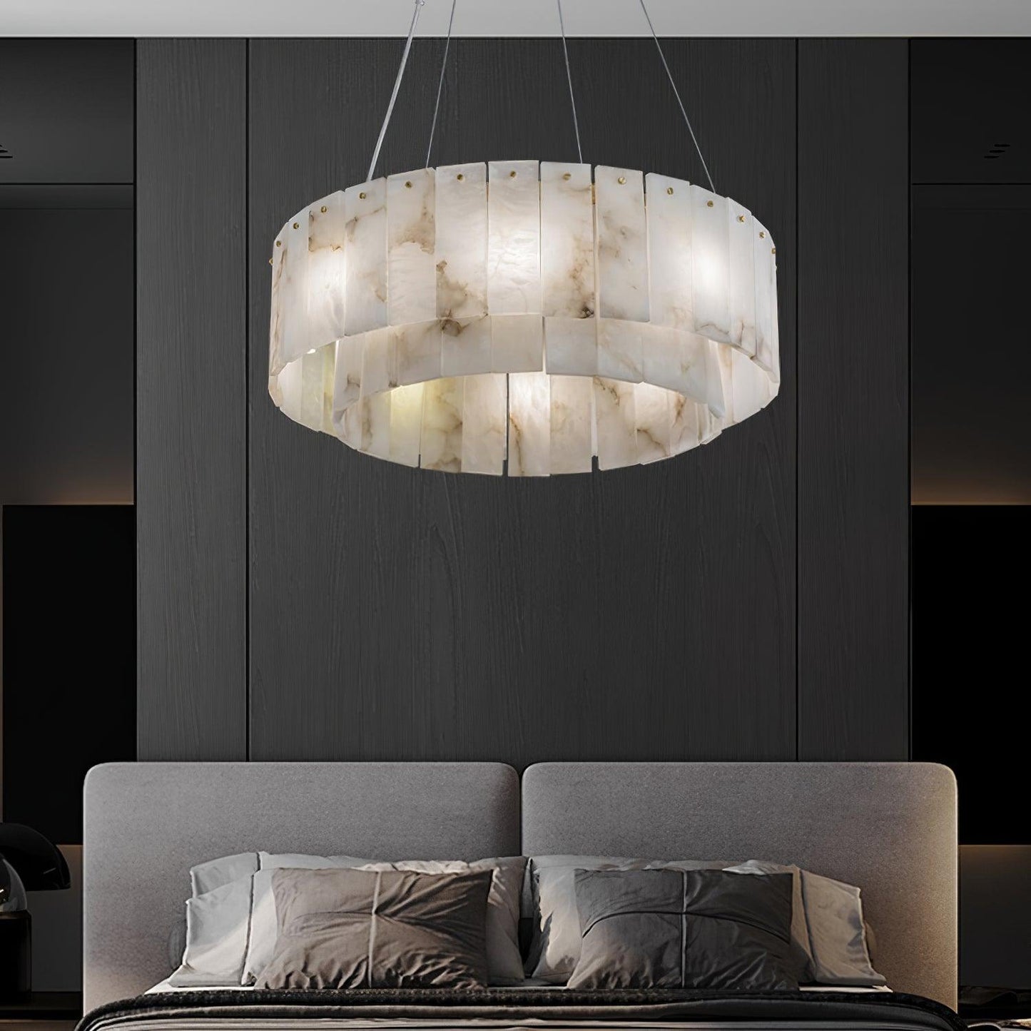 Alabaster Chandelier — Organic Warm Ambiance - LumoTrot