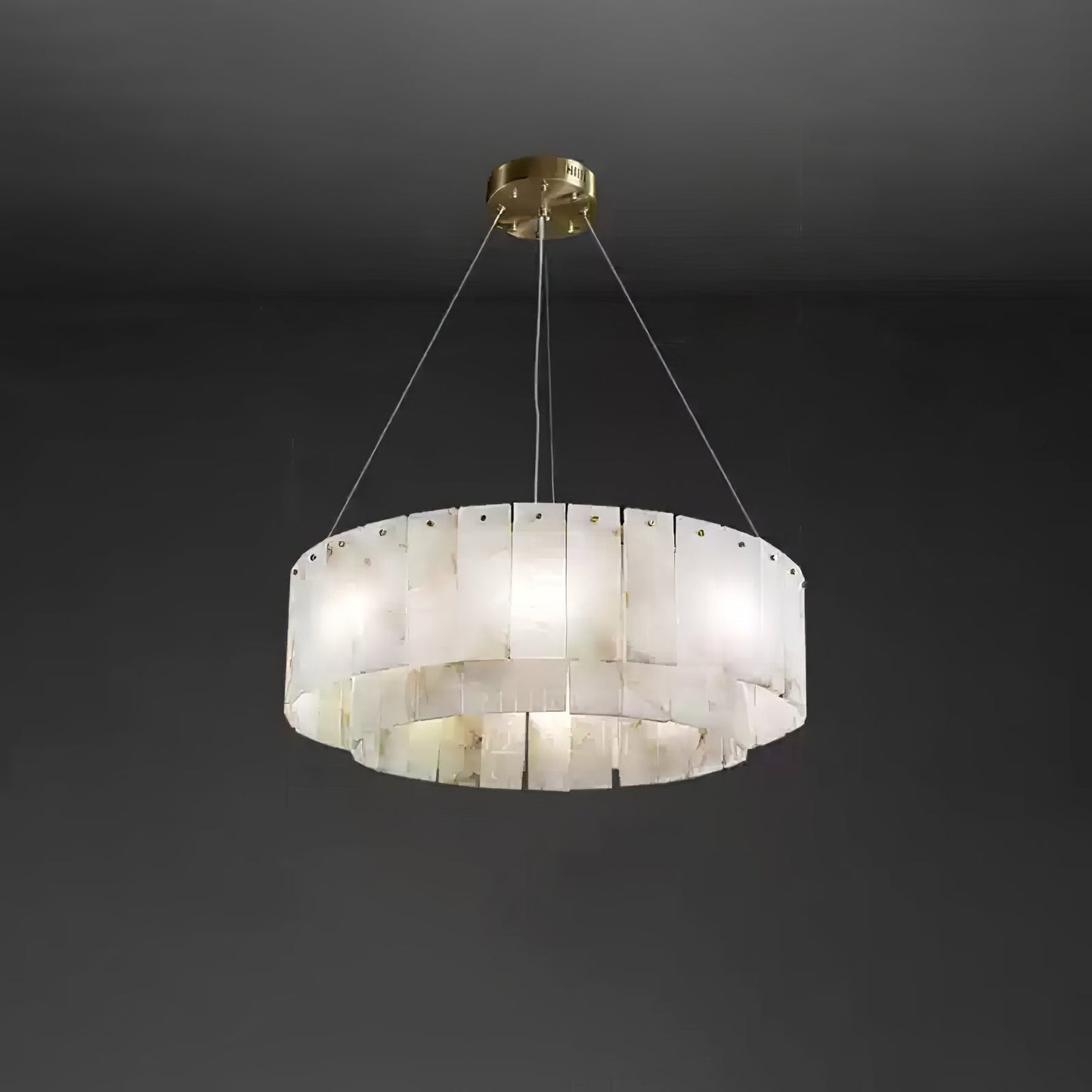 Alabaster Chandelier — Organic Warm Ambiance