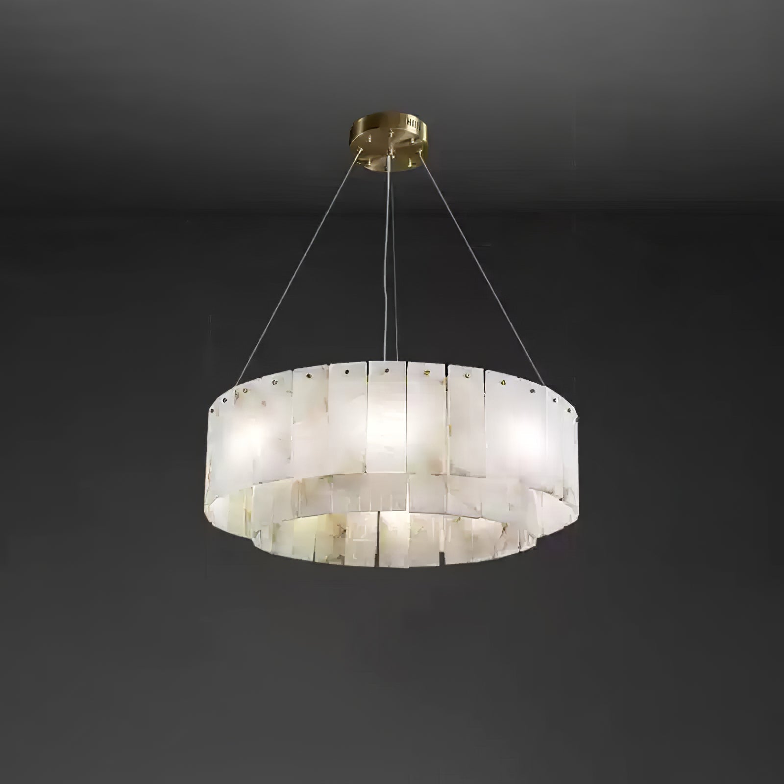 Alabaster Chandelier — Organic Warm Ambiance