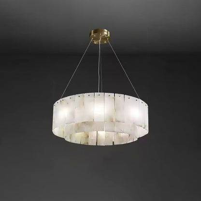 Alabaster Chandelier — Organic Warm Ambiance