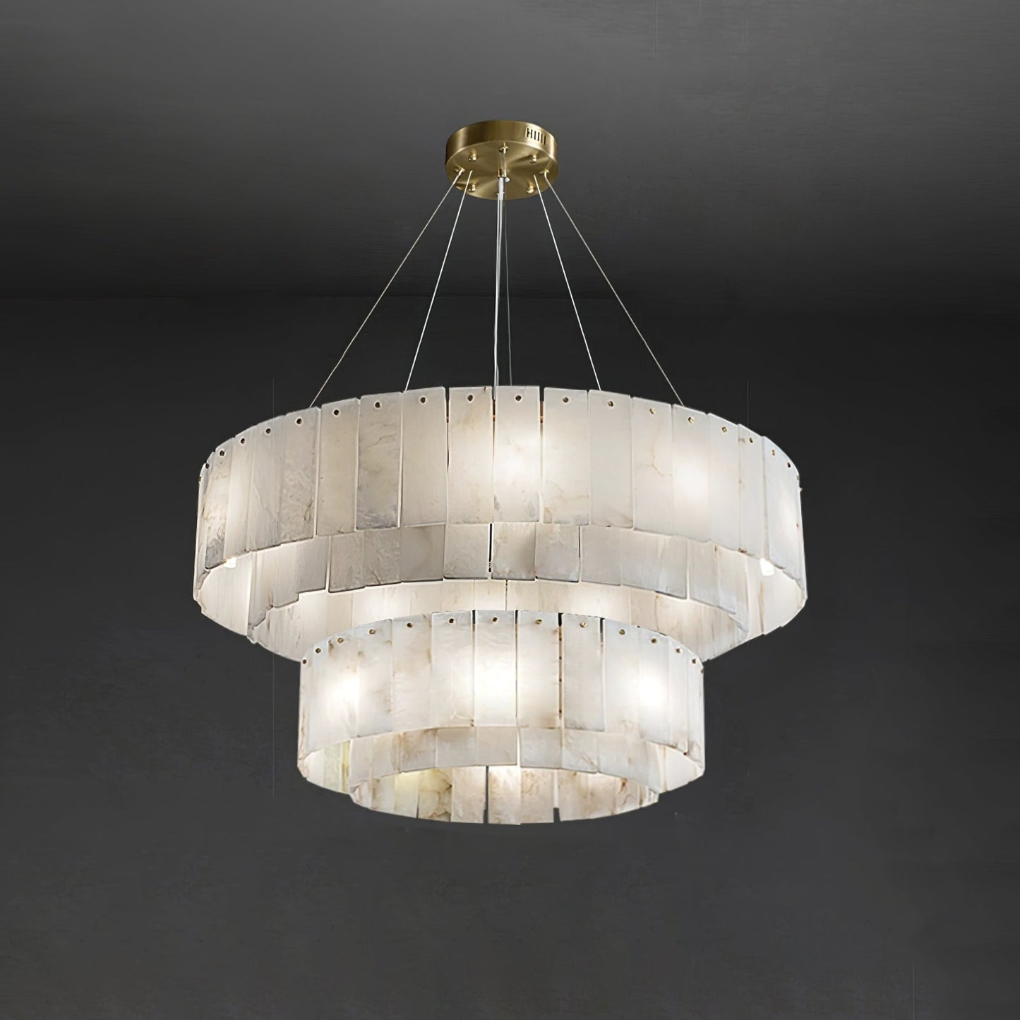 Alabaster Chandelier — Organic Warm Ambiance