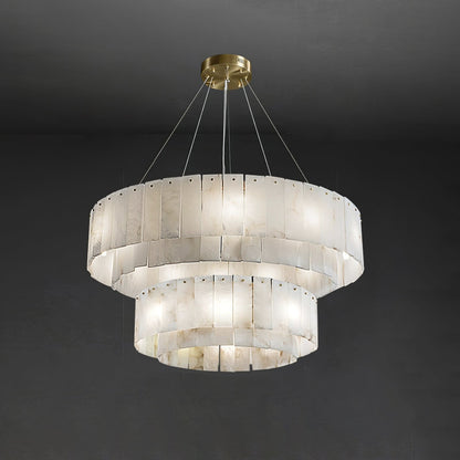 Alabaster Chandelier — Organic Warm Ambiance