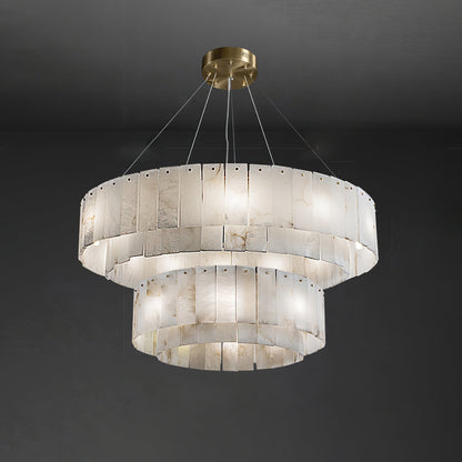 Alabaster Chandelier — Organic Warm Ambiance