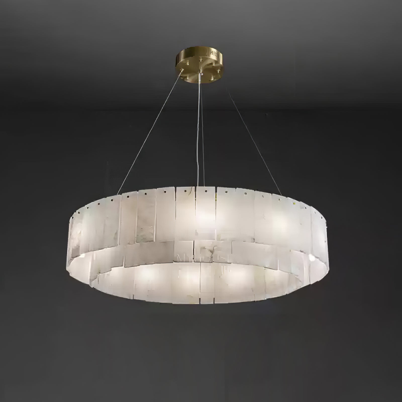 Alabaster Chandelier — Organic Warm Ambiance