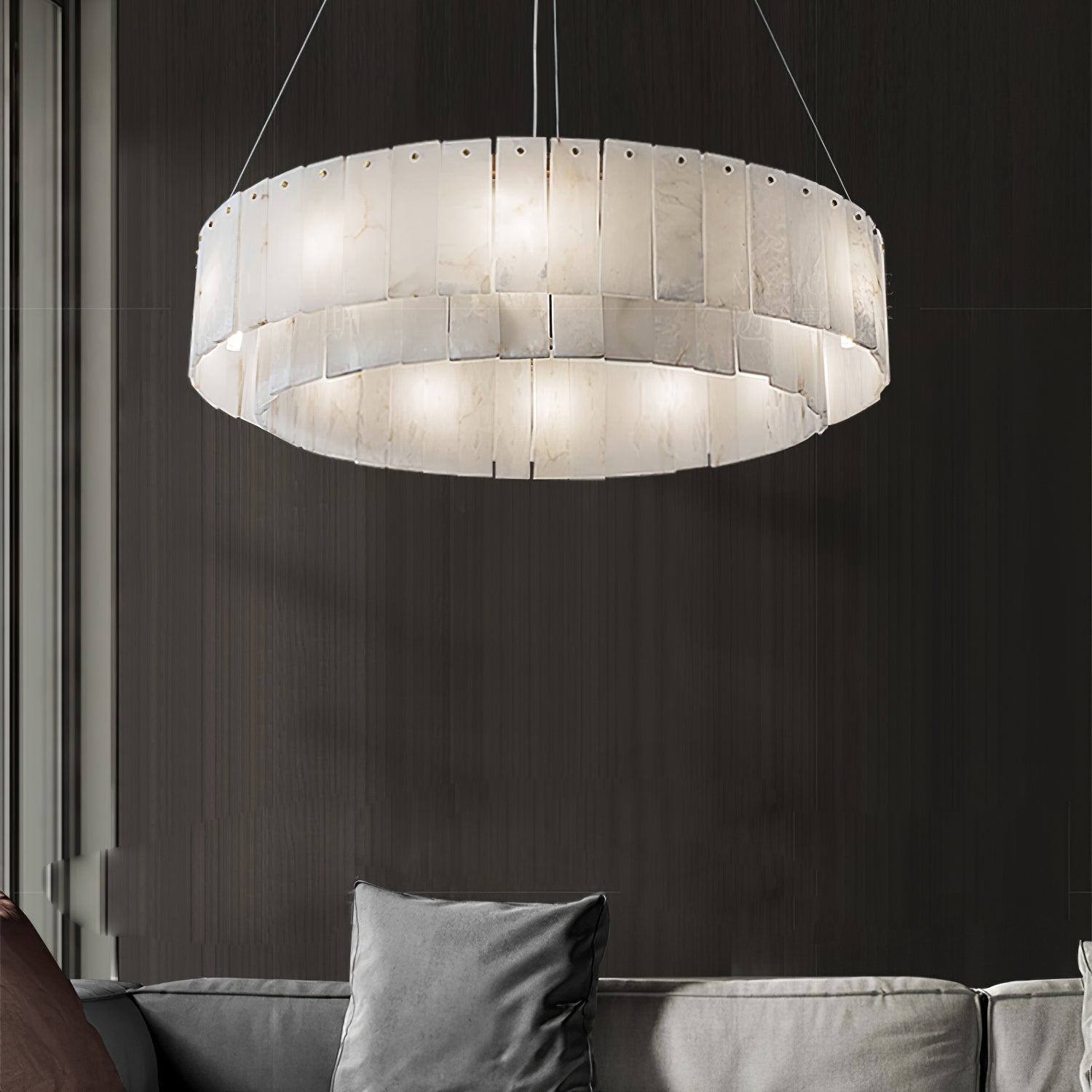 Alabaster Chandelier — Organic Warm Ambiance