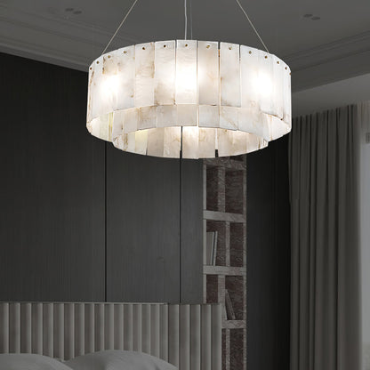 Alabaster Chandelier — Organic Warm Ambiance