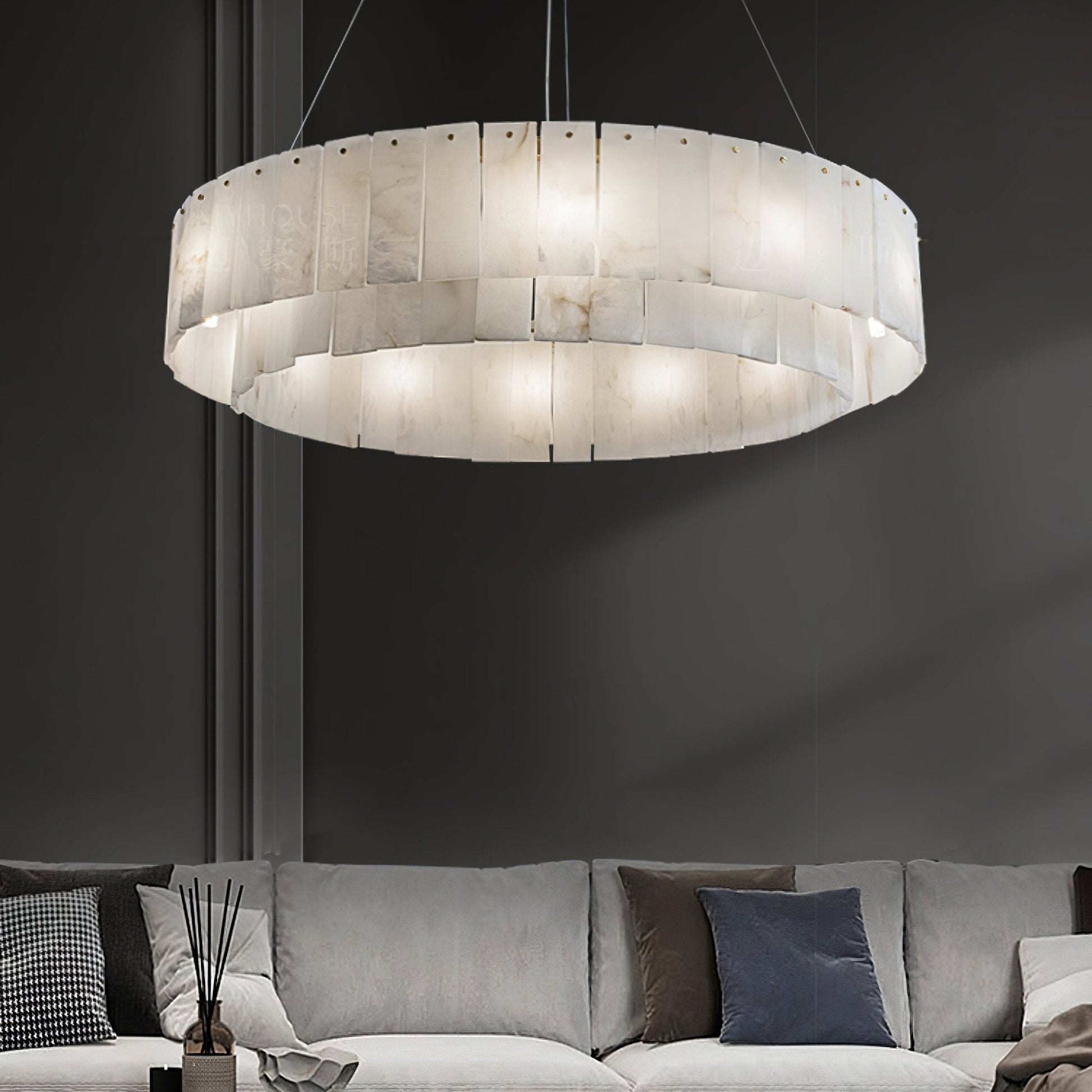 Alabaster Chandelier — Organic Warm Ambiance