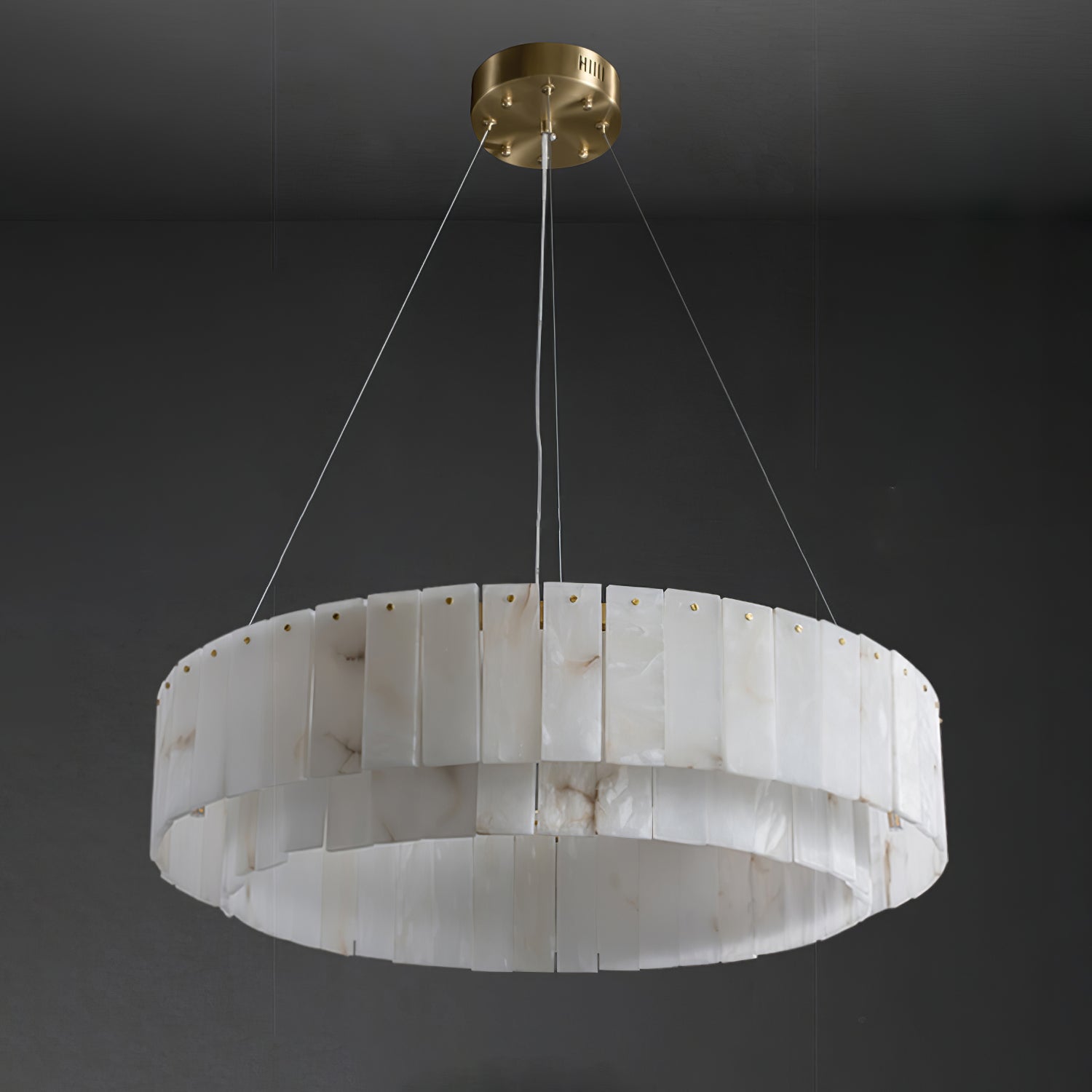 Alabaster Chandelier — Organic Warm Ambiance