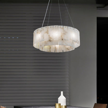 Alabaster Chandelier — Organic Warm Ambiance - LumoTrot