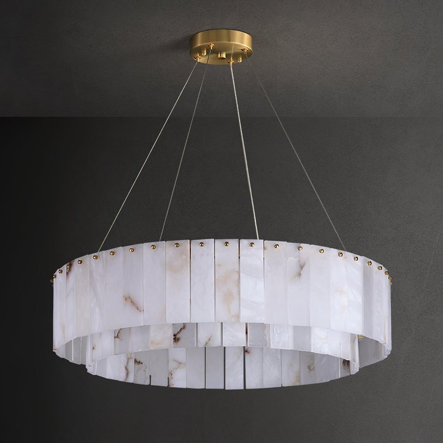 Alabaster Chandelier — Organic Warm Ambiance